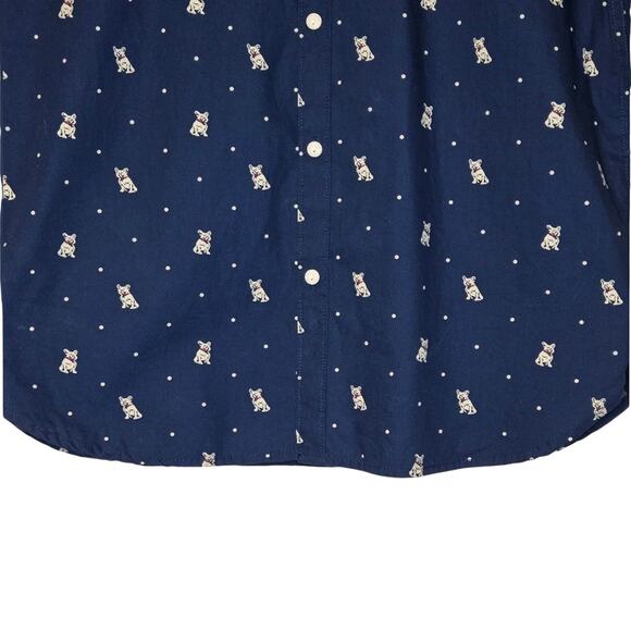 Cactusman Button-Down w Bulldog Pattern Slim Fit Large [0019] - Picture 4 of 9